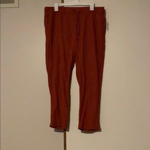 Red Linen Pant